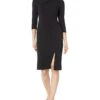 Calvin Klein 3/4 Sleeve Scuba Crepe Sheath Dress With Asymmetrical Neckline & Slit 2 Calvin Klein 3/4 Sleeve Scuba Crepe Sheath Dress With Asymmetrical Neckline & Slit -Clothing Sale Store 51x26w3IA L. AC SR736920